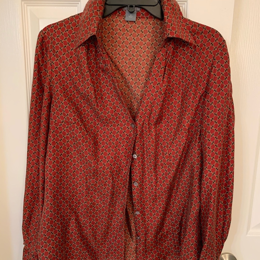 Burgundy blouse